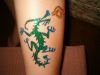 glitter green dragon tattoo